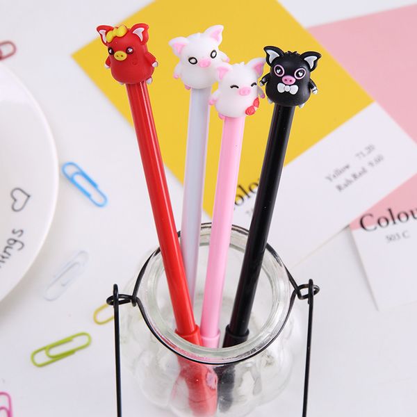 

wholesale kawaii pen 40pcs cute creative cartoon pig gel pens for school office supplies korean stationary bulk ing