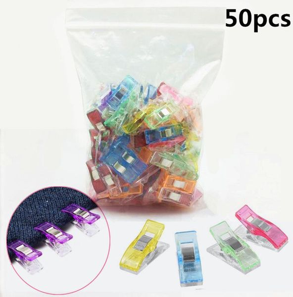 

50pcs/lot tape bias maker diy job foot case supplies plastic clip hemming sewing tools sewing accessories fabric gyh 5bb5815 sxlhq, Black