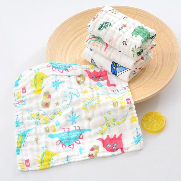 

2 pcs/lot baby towel handkerchief hand face bath feeding gauze cotton towels muslin square cloth wipes for boys girls 25*25 cm