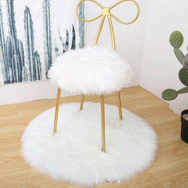 

wool carpet hairy carpet artificial home decoration round soft artificial sheepskin rug living room sofas