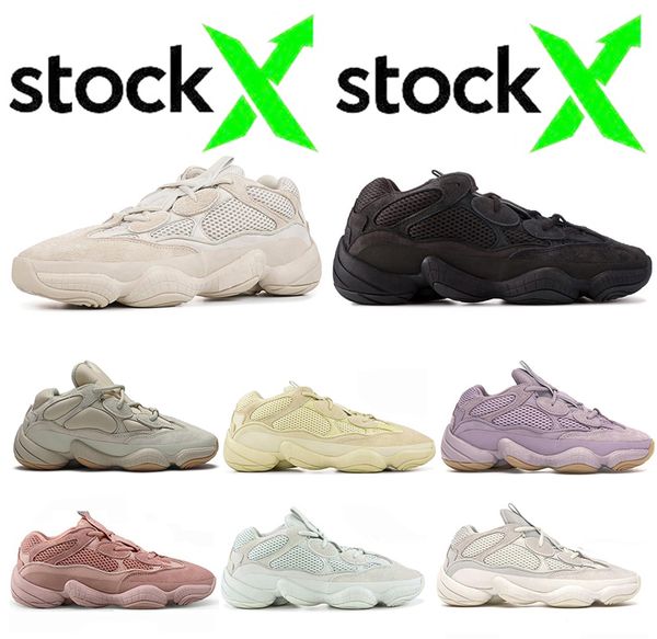 

new style slate 500 soft vision stone running shoes blush desert rat bone white salt utility black kanye west mens trainers sneakers, White;red