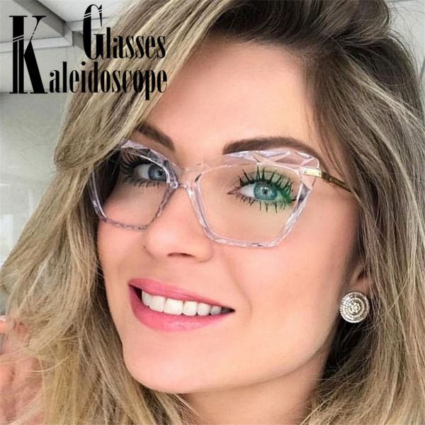 

cat eye glasses frame women transparent eyeglasses fashion optical computer glasses clear myopia frame, Black