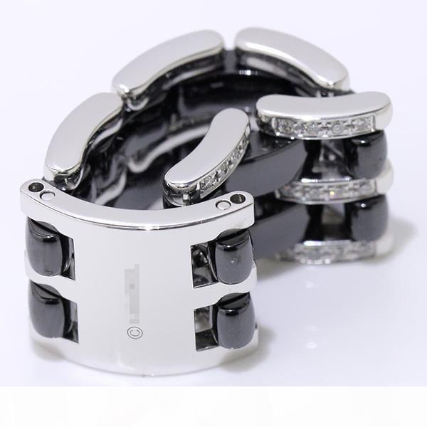 

керамические кольца париж бриллиантовое кольцо ультра-серии black white ceramic женщины свадьба кольца younguniquedistinctive кольцо, Golden;silver