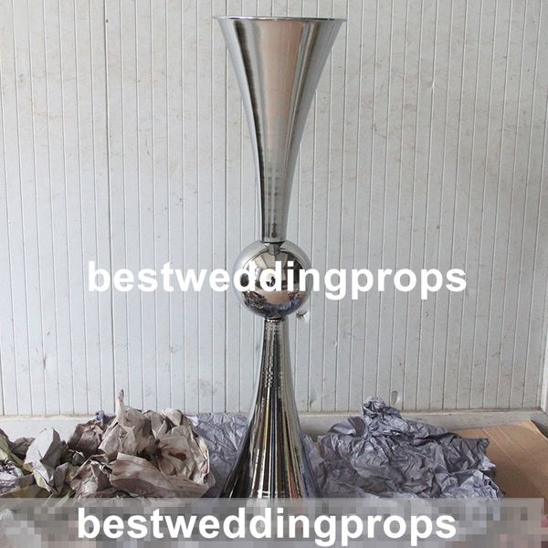 

New tyle whole ale wedding centerpiece tall cylinder flower iron chorme va e be t0652