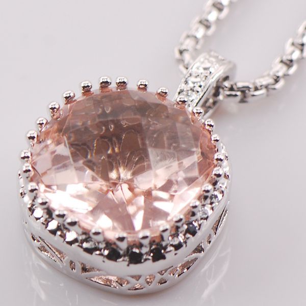 

morganite 925 sterling silver fashion jewelry pendant te440