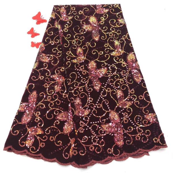 

nigeria sequin embroidery latest african lace material 2020 dress french tulle mesh lace fabric j0432, Pink;blue
