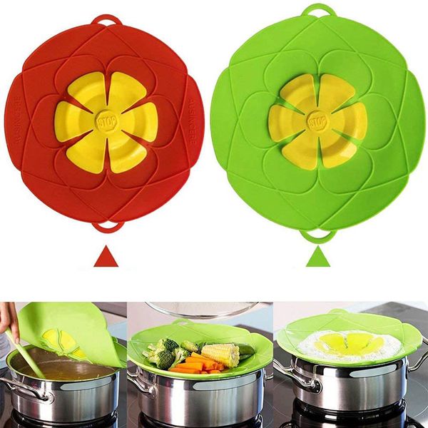 

mats & pads spill ser lid cover silicone boil over safeguard anti spiill cooking kitchen tool pot pan