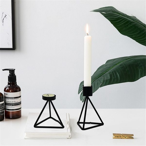 

wrought iron candle holder retro metal candlestick lantern party home decoration