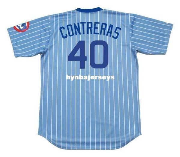 

custom willson contreras stitched 1980's throwbacks baseball jersey retro mens jerseys shirt, Blue;black