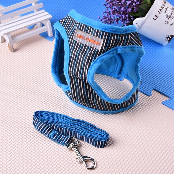 

stripe style soft cat harness breathable vest harness for small medium pet leash include dog clothes s m dog pet