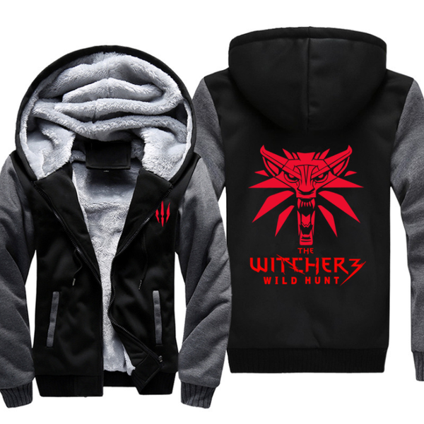 

a thickened corduroy hoodie jacket, Black
