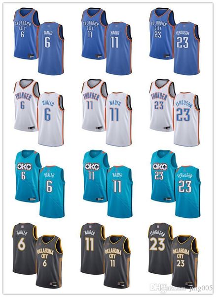 

mens womens youth oklahoma city thunder 11 abdel nader 23 terrance ferguson 6 hamidou diallo custom basketball jerseys, Black;red