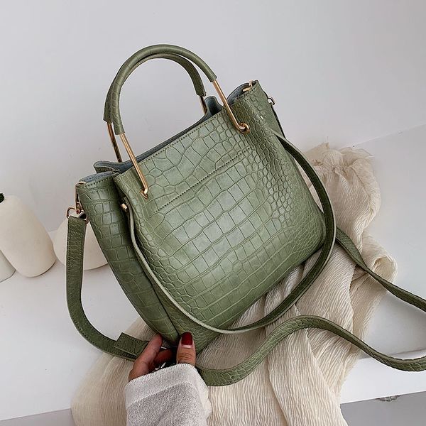 

stone pattern pu leather bucket bags for women 2019 small shoulder messenger bag lady fashion handbags luxury totes