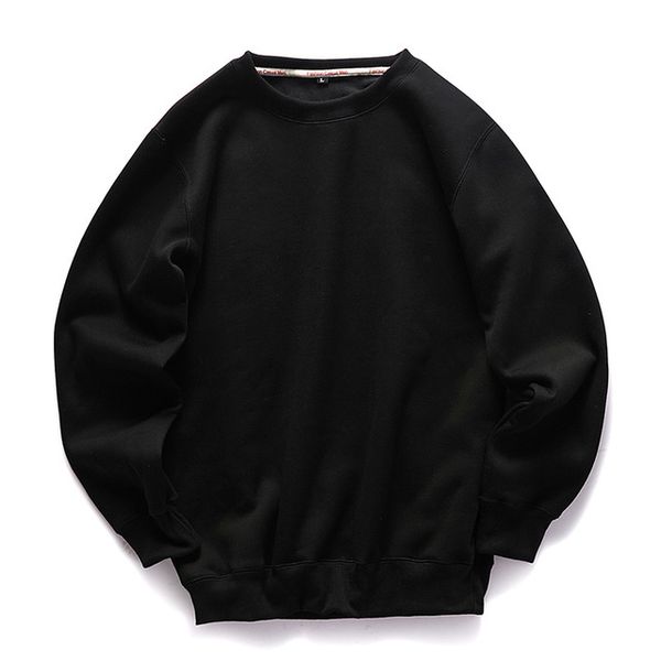 

2018 autumn and winter new men's sweater loose casual round neck sweater men's long-sleeved sports clothes, White;black
