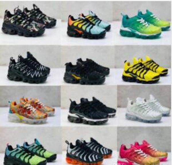 

children plus kids running shoes baby pink multi sneakers boys girls vms trainer designer black yellow tns white athletic shoes size 24-35, White;red