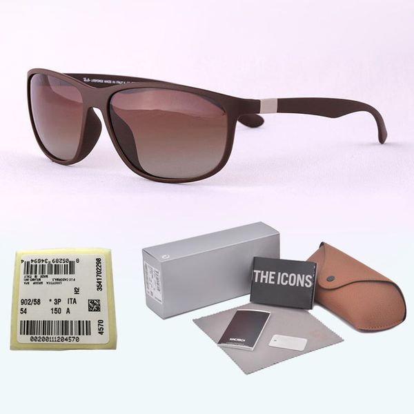 

Top quality Brand Designer Polarized sunglasses men women Plank frame Mirror polaroid lens Oculos De Sol with Retail cases and box