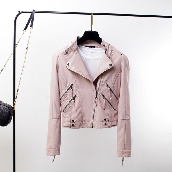 

Womens Fashion Jackets Leather Motorcycle Short Slim Jacket High Quality Sexy Handsome Ladys Jacket Free Shiping Stand Collar Winter Cloth
