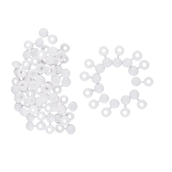 

50pcs plastic car hinged cover cap number plate fitting fixing self tapping screw cover