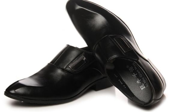 

send 2018 spring new style formal wear pointed end fashion men's shoes, Black