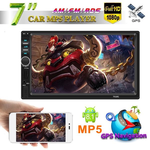 

автомобиль 7 \ "hd mp3-плеер gps-навигация bluetooth dual подключение системы автомобиля mp5 / mp3 mp3-плеер электроника аудио