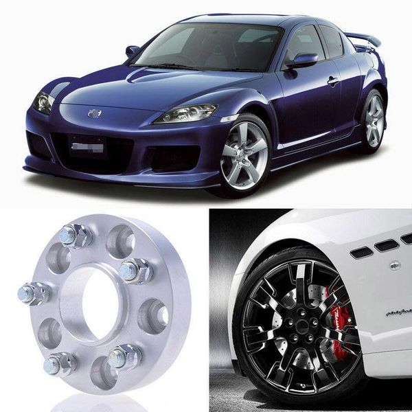 

25mm thick pcd 5x114.3 67.1cb aluminum wheel spacers adapters for mazda rx-8