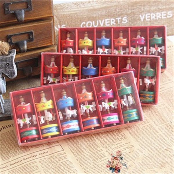 

wood carousel horse pendant mini horse home ornament kids toys take picture props birthday party gift 1 8jy h1