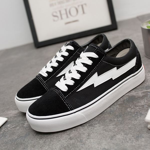 

new canvas men shoes mens sneakers skateboarding casual shoes women skate shoes womens casual boots size 35-40, Black