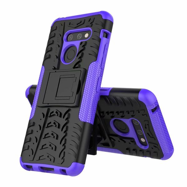 Dazze Hybrid KickStand Impact Rugged Heavy Duty TPU + PC Cover antiurto per LG G8 G8X V50S K30 2019 V40 V50 K40 Stylo 5 50PCS/LT