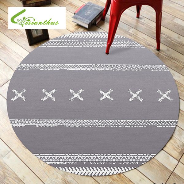 

round carpet rug door mat modern geometric print carpets for living room area rug carpet bedroom anti-slip floor mat tapete