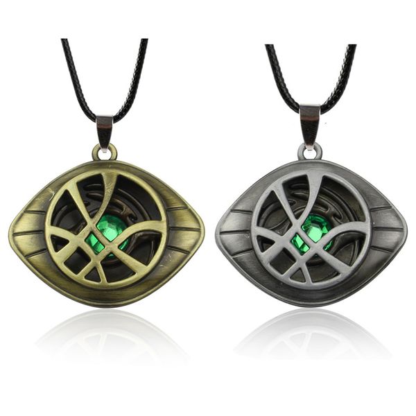 

strange necklace crystal eye of agamotto pendant the infinity war fashion necklaces gift jewelry accessories, Silver
