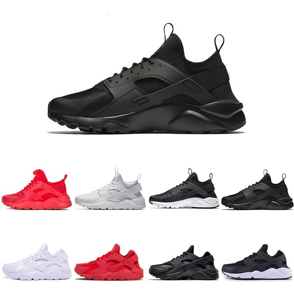 

new huarache iv ultra run running shoes men women triple black white red sneakers huaraches jogging sports shoes eur 36-45