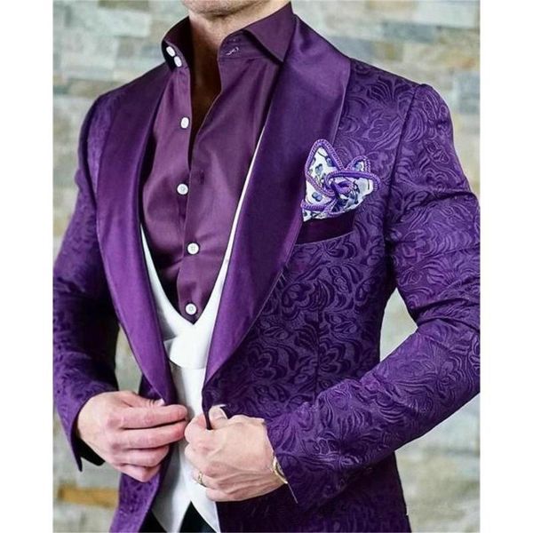 

men's suits & blazers groom tuxedos shawl lapel men embossing wedding 3 pieces ( jacket+pants+vest+tie ) e79, White;black