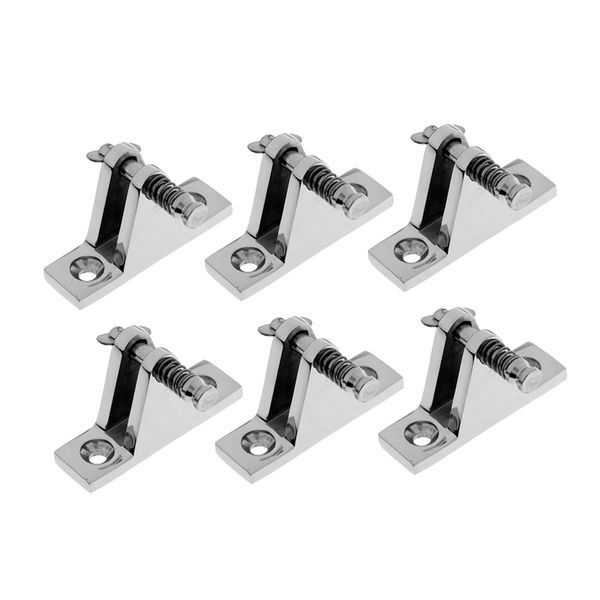 

6x stainless bimini boat deck hinge fittings quick release marine