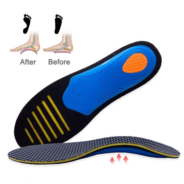 Tratamento Pé Ortopédico Sapatos Sola Insoles Pés Planos Apoio Unisex Eva Orthotic Arch Suporta Esporte Shoe Pad Inserir Coxim Livre Navio