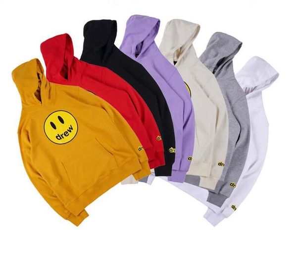 

mens and womens hoodies drew house smile printing long sleeve hoodie style winter hoodies asian size s-xl, Black