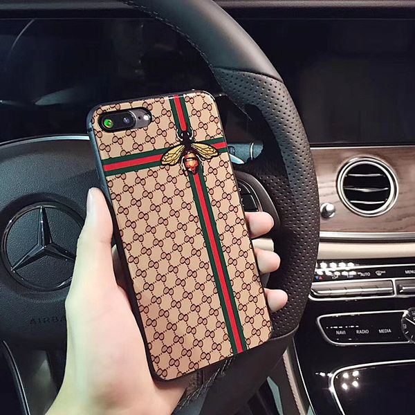 

designer phone case for iphone x/xs xr xsmax 6/6s 6plus/6splus 7/8 7plus/8plus tempered glass back cover with brand bee 2 color