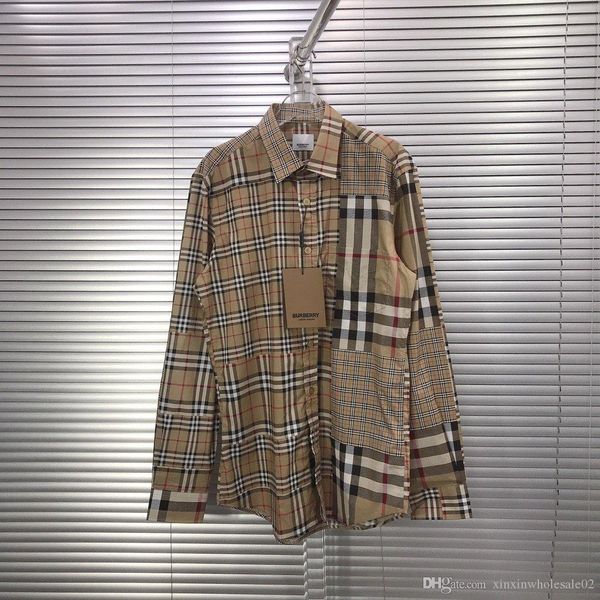 

ins hot 2020ss европейская британская весна и осень мода топ высокое качество коричневый дикий топ высокого класса мужская повседневная тонк, Black;brown