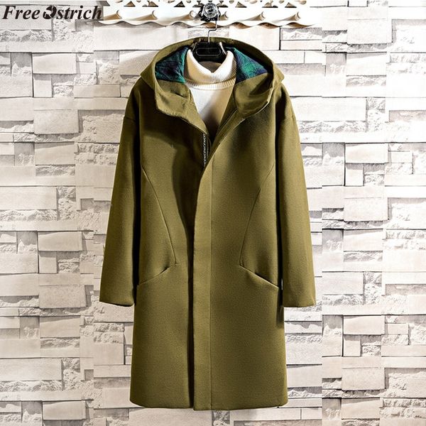 

ostrich men's autumn solid color long sleeve jacket joker coat men's casual long large size comfortable jacket 2019, Black;brown