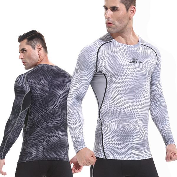 

mens fitness 3d prints long sleeves t shirt men bodybuilding skin tight thermal compression shirts crossfit workout gear, Black;blue