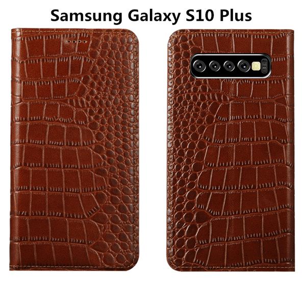 

Ультра тонкий чехол для телефона Samsung Galaxy S10 Plus Натуральная кожа Роскошный чехол д