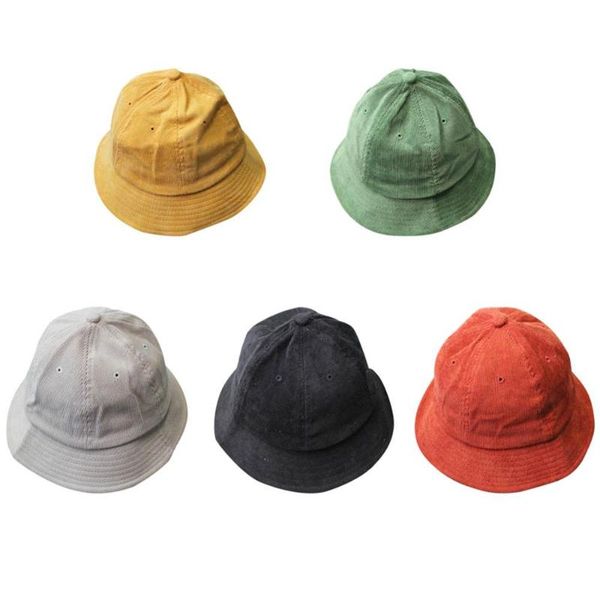 

travel fisherman hat women men corduroy summer casual pure color basin sun caps environmental protection and durability, Blue;gray