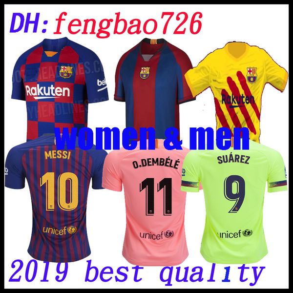 

2019 2020 thailand quality me i barcelona occer jer ey 18 19 20 men women inie ta uárez malcom dembele coutinho football uniform hirt