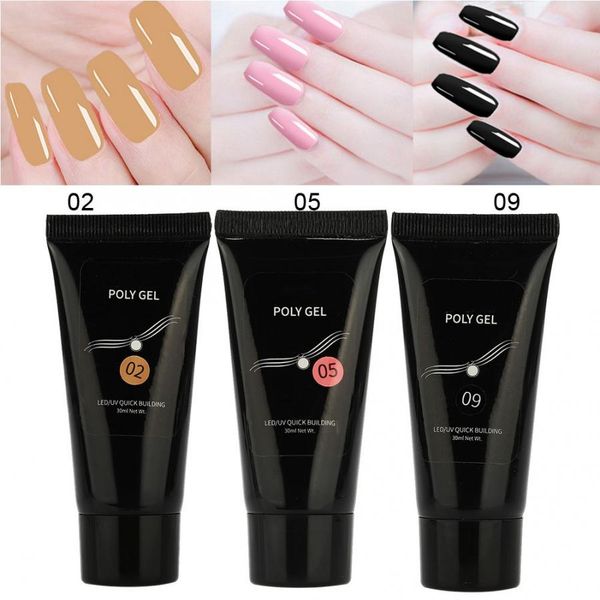 

30ml fast nail extension poly gel paper-manicure uv gel accessory, Red;pink