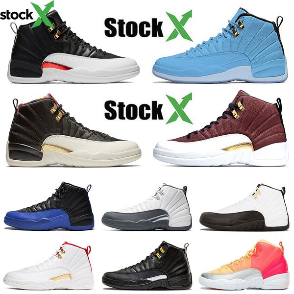 

12 12s men basketball shoes reverse taxi unc cny game ball royal black punch trainers jumpman fiba dark grey designer sneakers