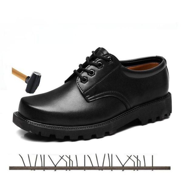

men's construction steel toe cap work safety shoes men outdoor anti-slip steel puncture proof construction safety men shoes, Black