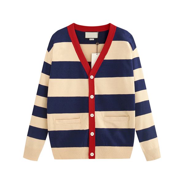 

новое прибытие марка женская мужская мода v-образным вырезом полосатый случайные формальные свитера синий хаки лоскутное зима осень топы выс, White;black