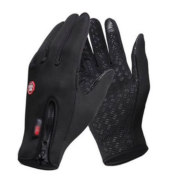 

calymel windsrs gloves anti slip windproof thermal warm touchscreen glove breathable tactico winter men women zipper gloves, Blue;gray