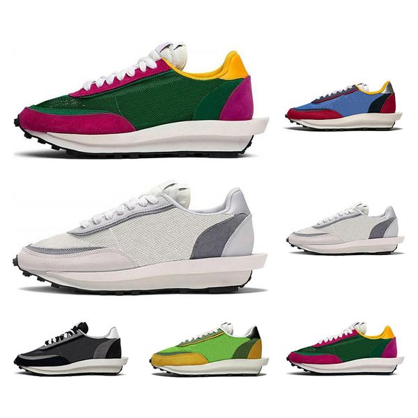 

sacai ldv walf sports sneakers men women running shoes green gusto pine varsity blue white grey mens trainers size 36-45