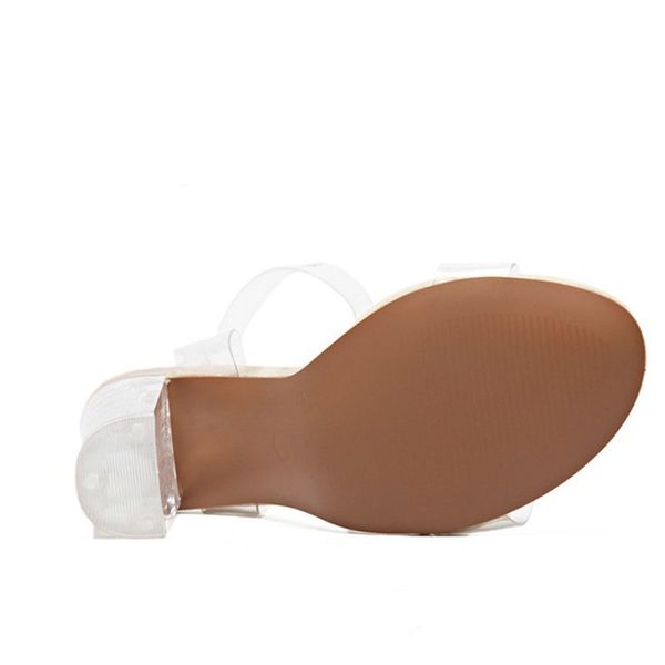 

2019 pvc jelly sandals crystal leopard open toed high heels women transparent heel sandals slippers discount pumps 11cm, Black