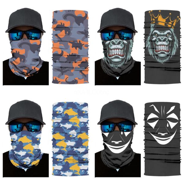 

c6k6q i can't breath face magic maskflag sunscreen lives black headgear skull scarf summer outdoor cycling bandanas skull scarf face#44, Blue;black